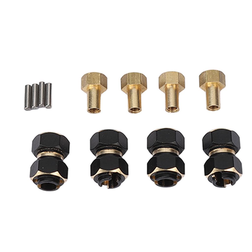 4PCS RC Hex Hub 10mm Brass Wheels Hex Hub Extension Hex Drive Adapter for Traxxas Trx4m 118 RC