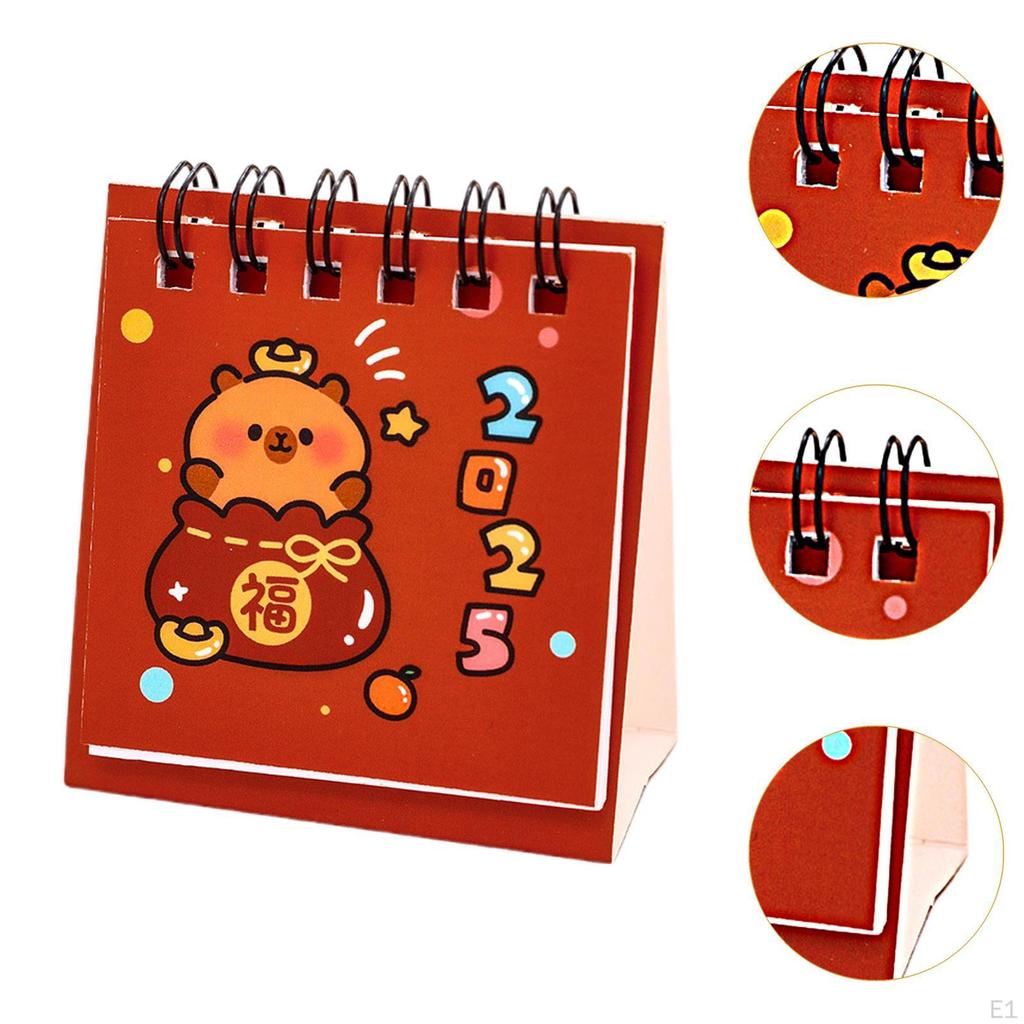 Standing Desk Calendar Flip Adorable Planning Organizing Year Mini