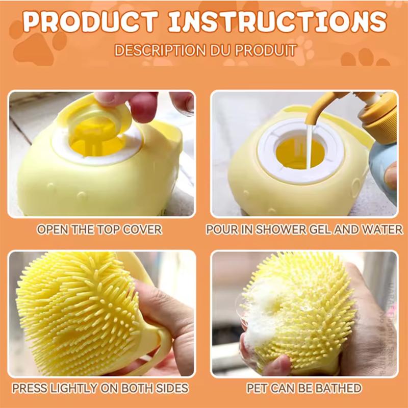 Nouvelle Brosse de Massage pour Bain Salle de Bain Multifonctionnelle Chiot Grand Chien Chat Silicone Doux Sécurité Accessoires pour Animaux de Compagnie pour Chiens Chats Outils