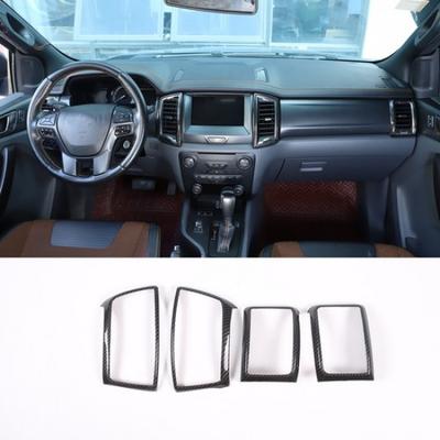 ABS Carbon Fiber Dashboard Side Air Vent Cover For Ford Ranger/Everest 2017