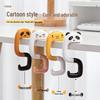 Detachable No-Drill Folding Backpack Hook for Desk Edge