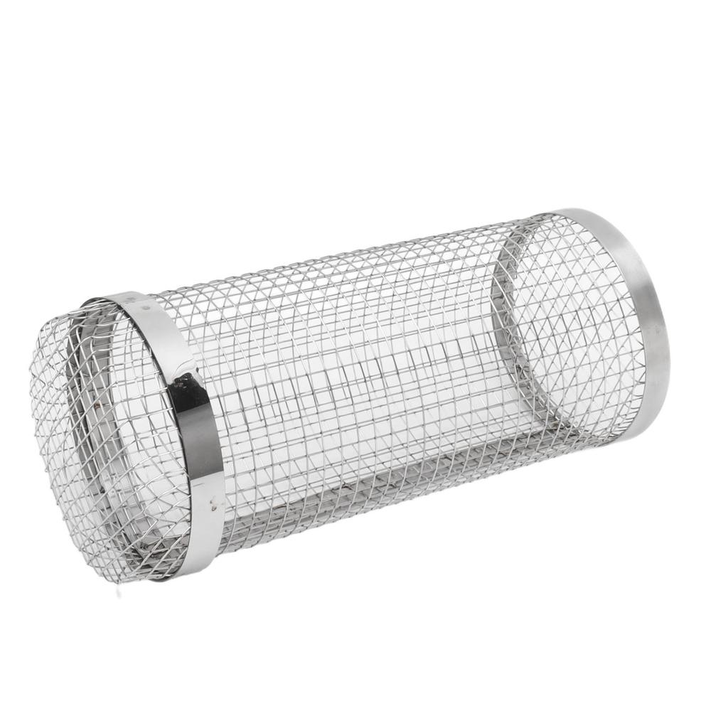 Barbecue Grilling Basket Stainless Steel Heat Resistant Rust Prevention BBQ Grill Cage with Hook