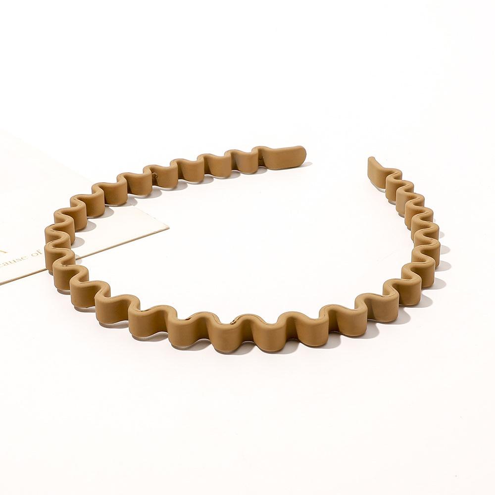 Fashion Headdress Solid Color Wavy Resin Hair Comb Hairbands Mens Women Headband Alice Sports Hair Hoop Bezel Hair Accessories