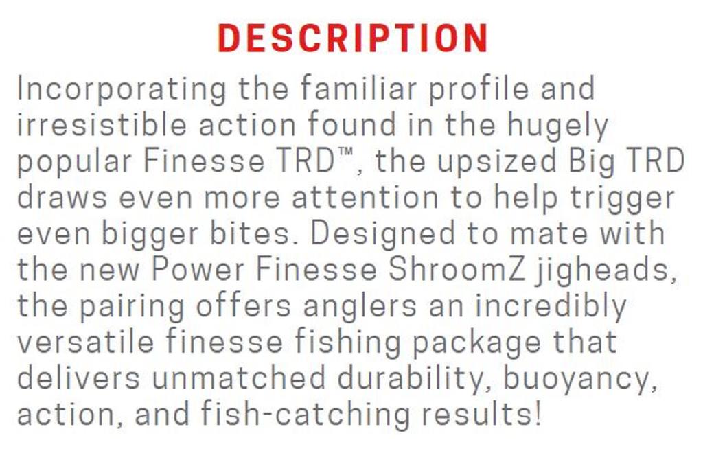 Zman Soft Lure Big TRD 4 Inch 6/Pack Black Blue Flake (4103)
