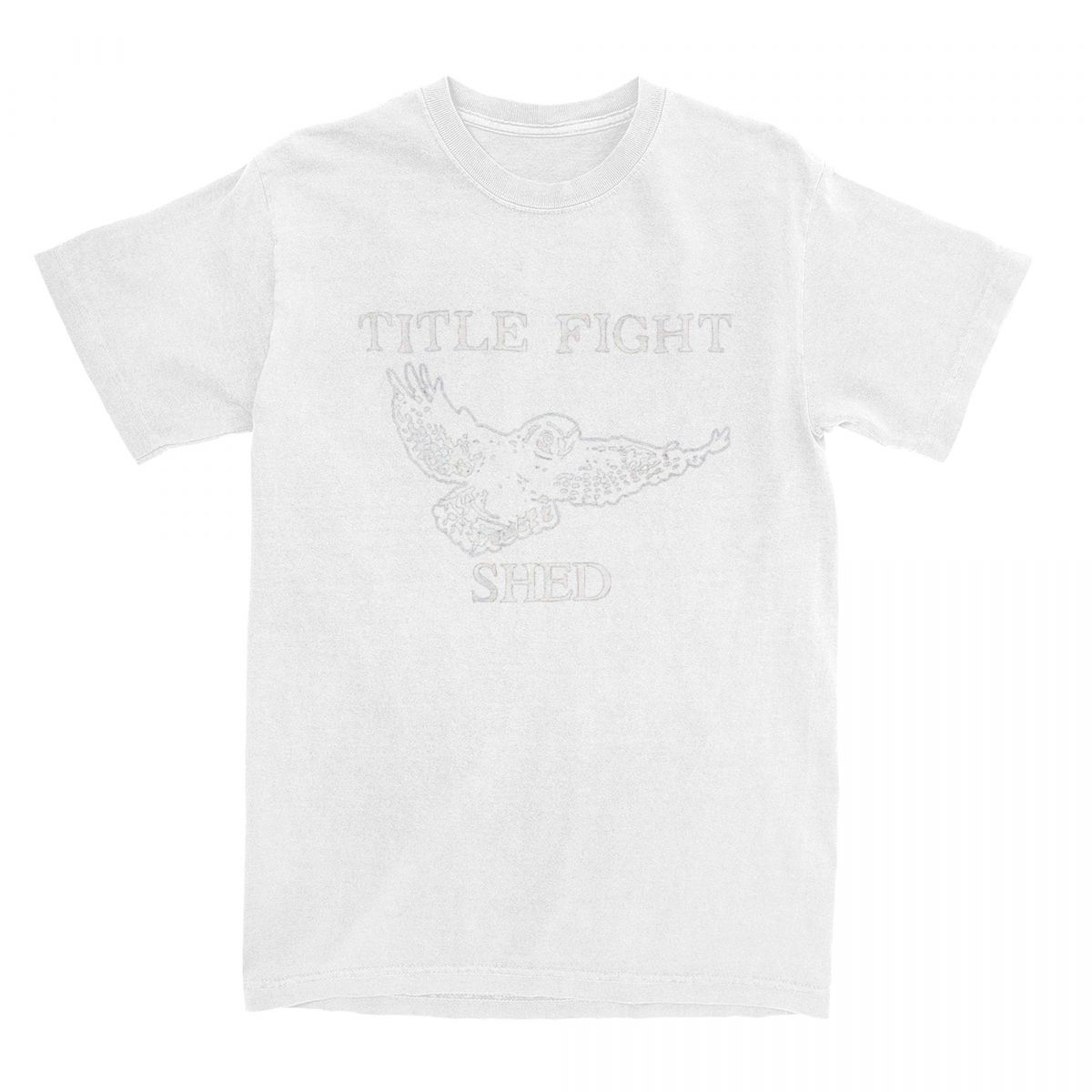 

Title Fight Shed Owl для Чоловіків Жінок Футболки Квітковий Зелений Мерч Чудова Футболка Футболки Бавовна Новинка Одяг L білий