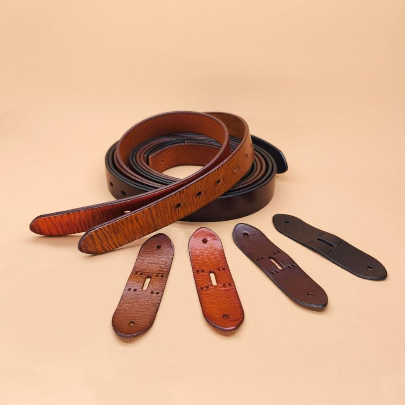 First Layer Tree Paste Leather Cowhide Belt Strip Men's Retro Belt Men's No Button Pin Buckle Scalp Ring