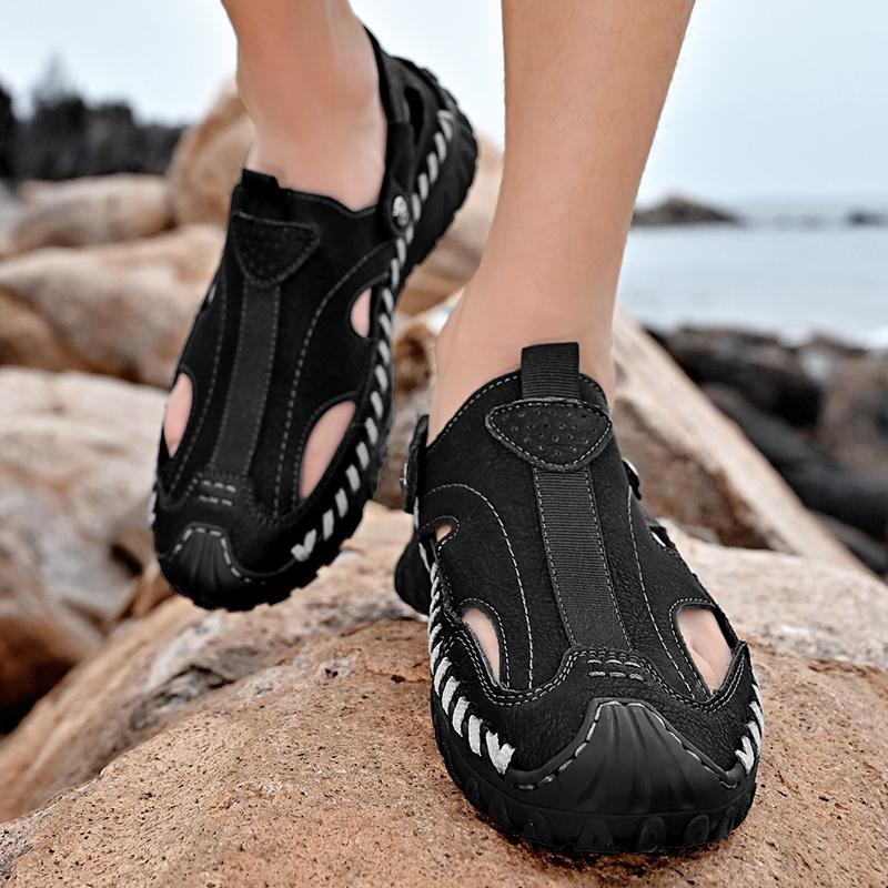 Summer hot selling men's baotou sandals Handmade sandals Non-Slip Beach Comfortable and breathable Leisure Travel shoes