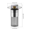 Bathroom Sink Drain Strainer - Pop-Up Filter with Removable Stainless Steel Hair Catcher & Drain Stopper for US Sink Replacement