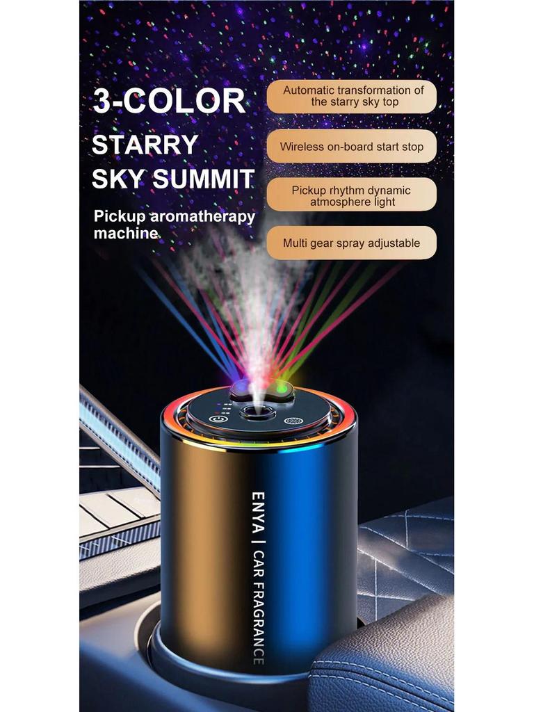 Three-Color Starry Sky Car Perfume & Sound-Activated Ambient Light