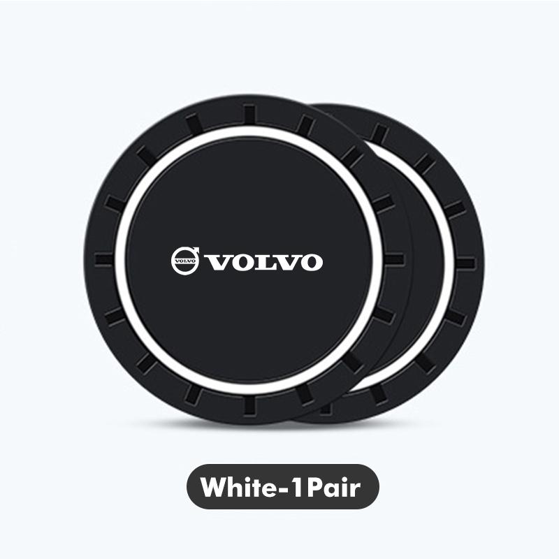For Volvo 2pcs Suede Car Coaster Water Cup Drink Holder Anti-Slip Pad XC90 V90 V60 XC60 S80 S60 S90 C40 XC40 V70 XC70