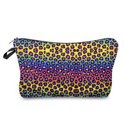 Bolso Cosmético con Estampado de Leopardo para Mujer Estuche Organizador para Artículos de Tocador y Viaje 6398