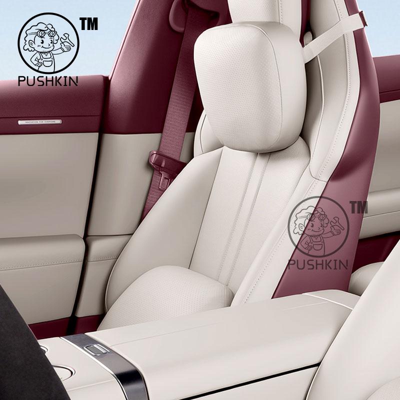 For Xiaomi YU7 2025 PU Leather Neck Pillow Memory Foam Pillows Waist & backrest Car Accessories