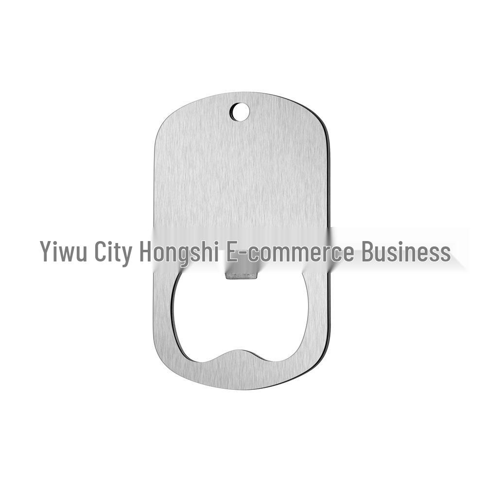 

Брелок-открывалка для бутылок из нержавеющей стали и титана с матовой отделкой