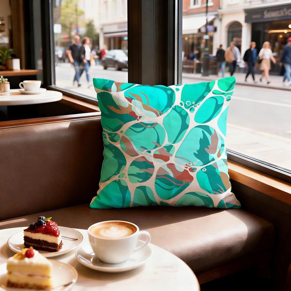 Light Blue Ocean Ripple Cushion Cover Decorative Cushions Covers Cover Sofa X Pillow Piece X X Pillowcase