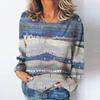 Print Tshirts Womens Long Fashion Sleeves T Shirt Fall Casual Women Clothing Daily Loose Vintage Streetwear Pullover