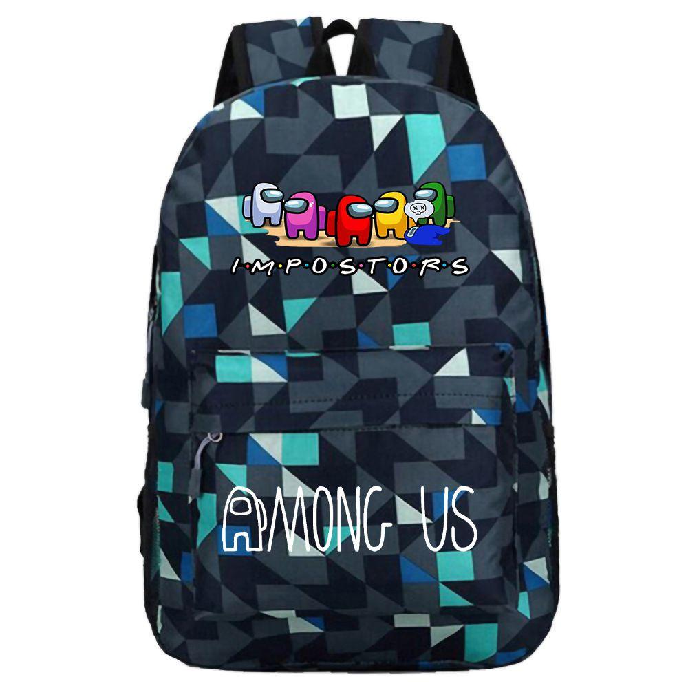 Stylish Among Us Backpack With Starry Background Perfect For Boys And Girls