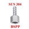 1/8" 1/4" 3/8" 1/2" 3/4" BSP NPT Male Female To 4 5 6 8 10 12 14 16 19 25 mm Hose Barb 304 Stainless Steel Pipe Fitting Connetor