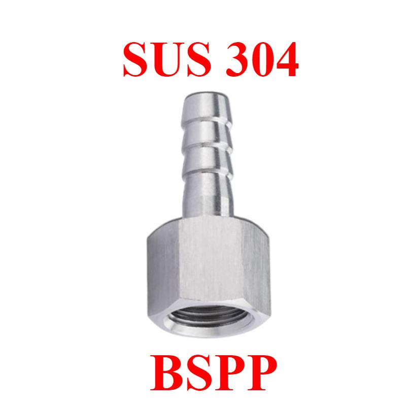 1/8" 1/4" 3/8" 1/2" 3/4" BSP NPT Male Female To 4 5 6 8 10 12 14 16 19 25 mm Hose Barb 304 Stainless Steel Pipe Fitting Connetor