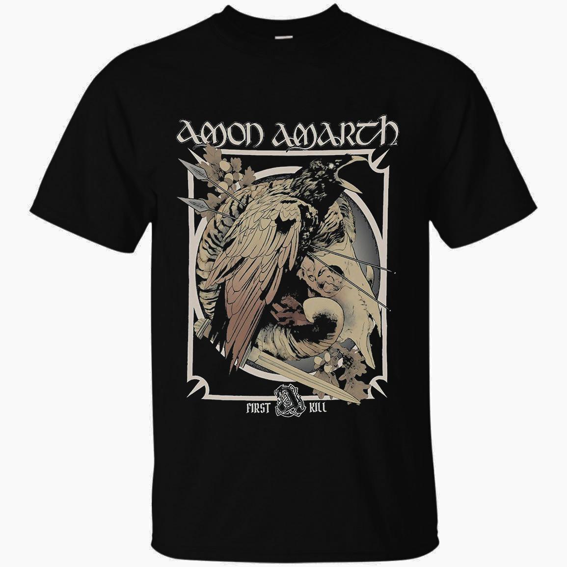 Amon Amarth Death In Fire T-shirt Black Gildan Men S-234XL T-shirt Unisex T-Shirt M