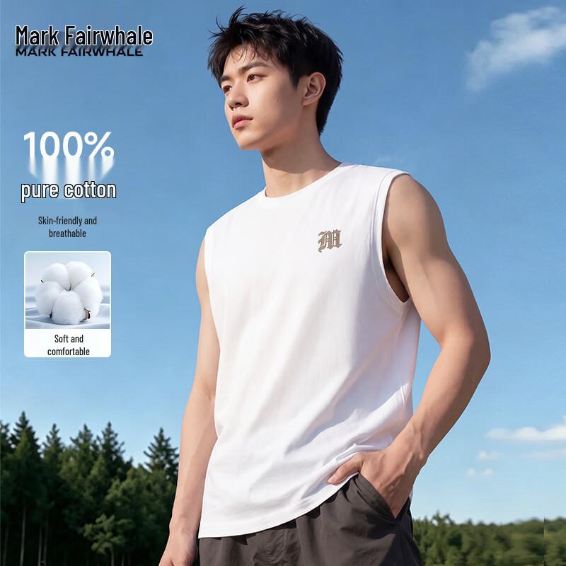 Mark Hua Fei Men s American Retro Heavyweight Cotton Tank Top 4XL