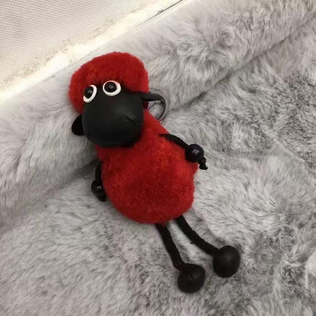 Llavero Oveja Shaun Adorno Colgante para Coche de Pareja Muñeco de Peluche Lindo Encanto para Bolso Regalo