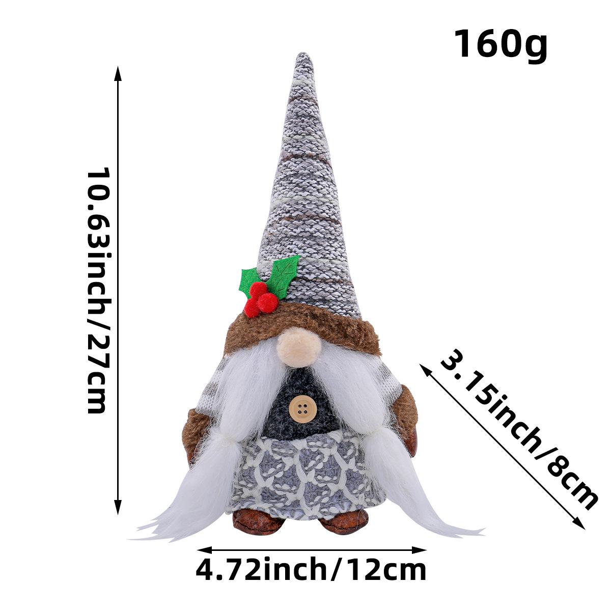 

Креативное вязаное украшение в виде куклы-гнома без лица, милое плюшевое украшение в виде куклы-Рудольфа