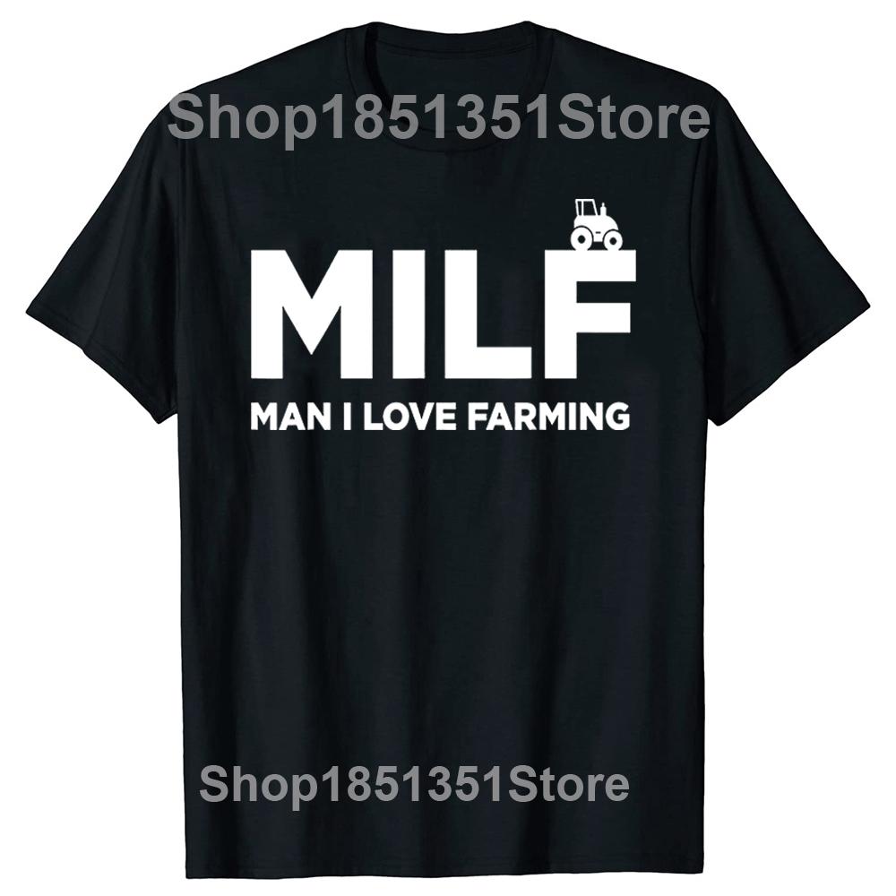 

Funny MILF Man I Love Farming T Shirts Farmer Tee Tops Round Neck ShortSleeve Fashion Tshirt Clothing Casual Basic Tshirts 4XL