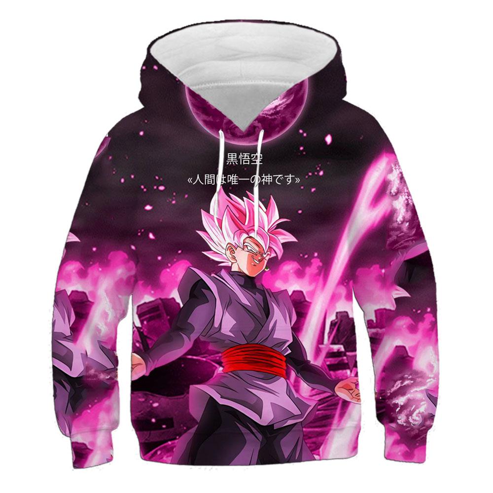 

2025 MINISO Kids Dragon Ball Hoodie Sweatshirt Son Goku Boys Girls 3D Printed Sports Sweeper Cosplay Costume Children Pullovers Tops 120