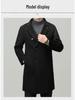Men's Premium Double-Faced Wool Coat - Mid-Length, Autum/Winter Business Casual 100% Wool Overcoat
