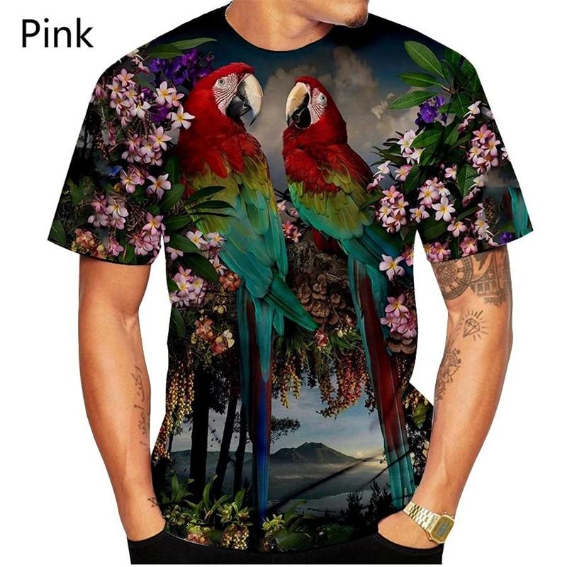 

Newest Fashion Parrot 3D Graphic T Shirt Men Women Animal Patterned Print Tshirt Summer Casual Harajuku Style Short Sleeve Tees 6XL