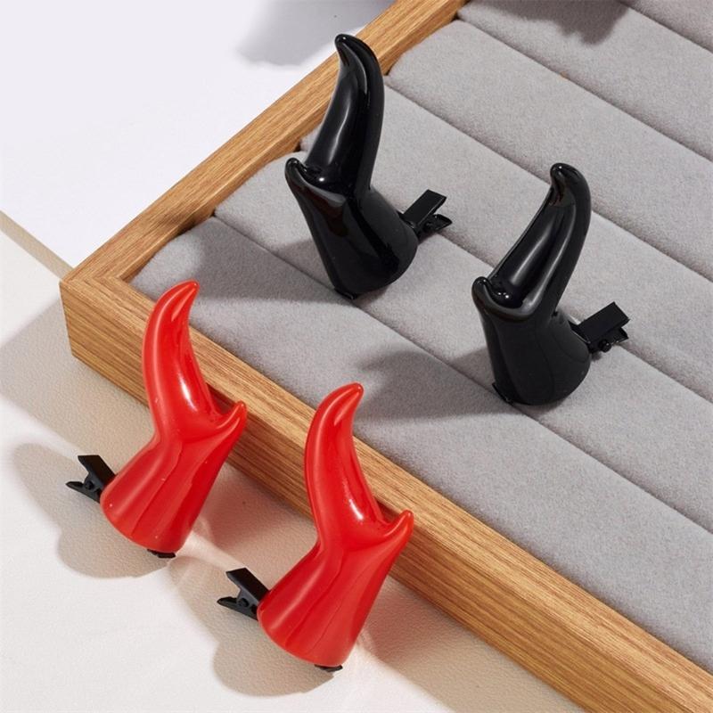 Anime Hair Clip Antler Halloween Horn Flat Clip Halloween Hairpin Antler Elegant Hair Clip for Cosplay