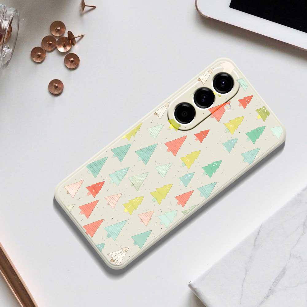 For Samsung Galaxy A56 5G Case Colorful Trees Pattern Printing Straight Edge TPU Phone Back Cover