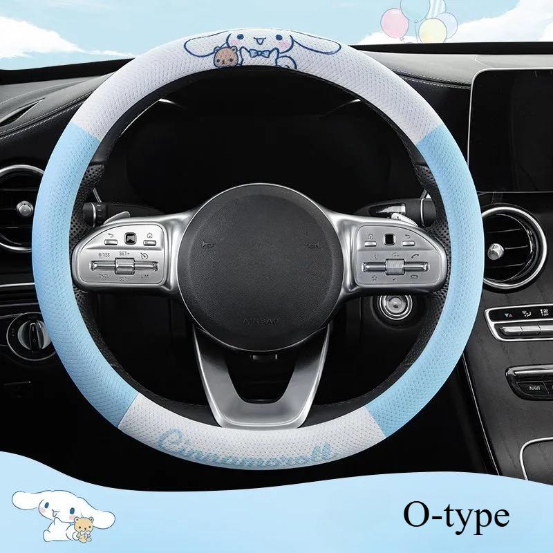 Cinnamoroll Universal Car Steering Wheel Cover Cartoon My Melody Summer Breathable Steering Covers Cute Car Accessories