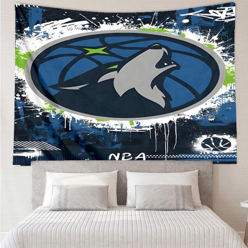 Timberwolves Logo Quick-Dry Tapestry Hanging for Bedroom,Livingroom, Playroom,Decor Art Room Wall Tapestry Holiday and Birthday Gifts