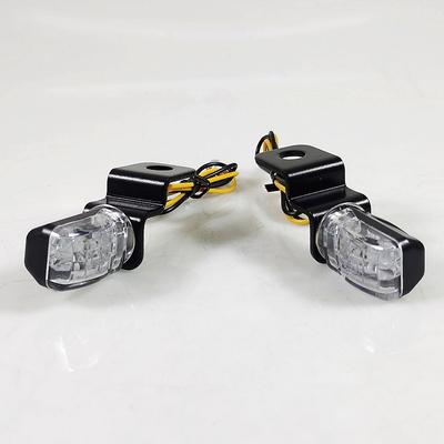 חַם! זוג נורות איתות LED לכידון אופנוע, פנס איתות ענבר 12V, אופני הרים