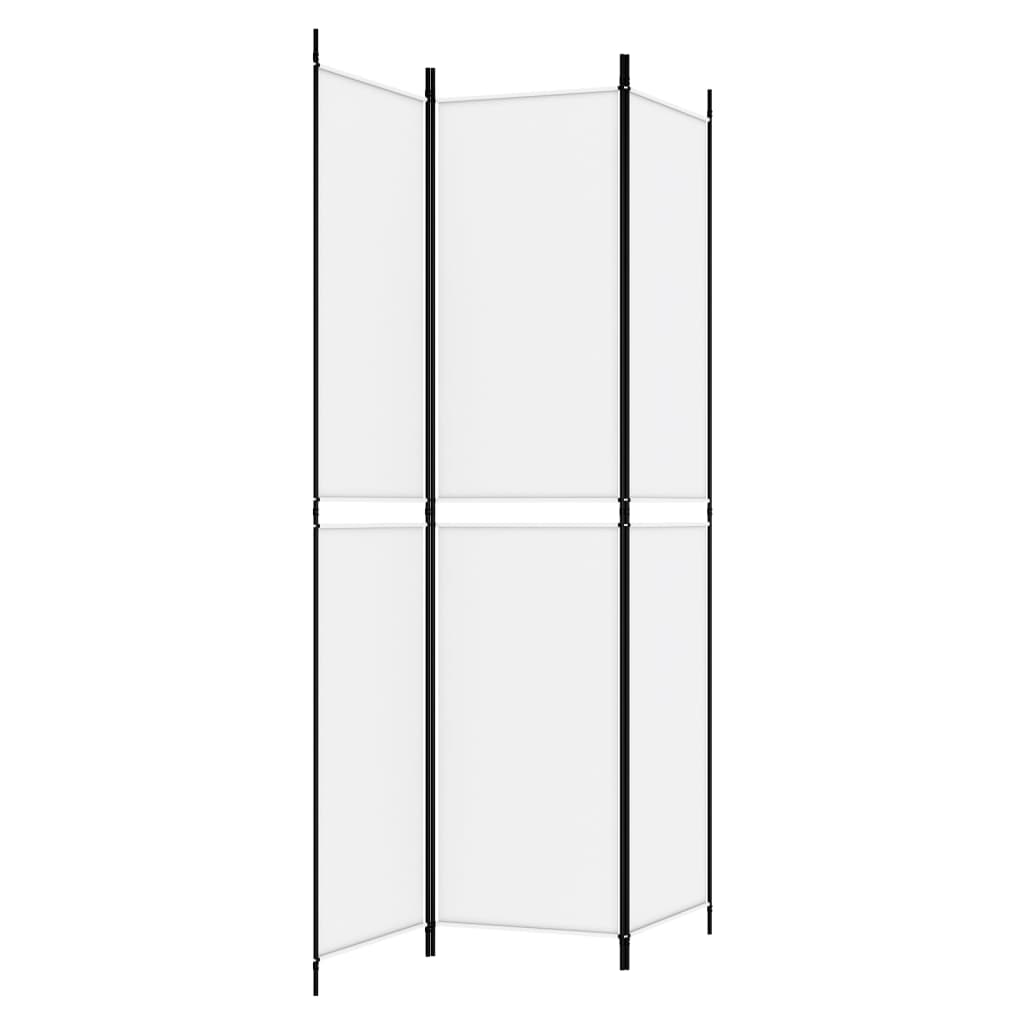Vidaxl 3-Panel Room Divider, White, 150X220 Cm, Fabric