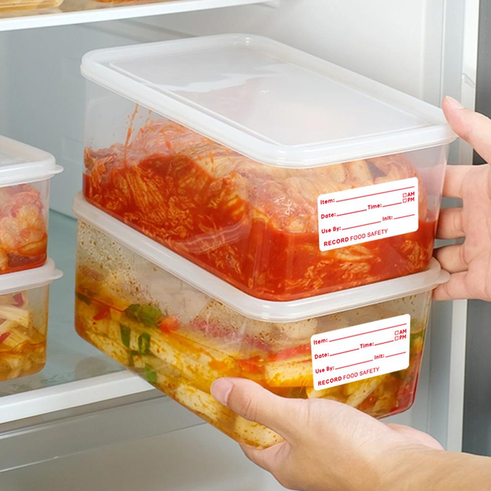 1 Roll Dissolvable Food Storage Labels, Removable Stickers for Kitchen Container Rotation