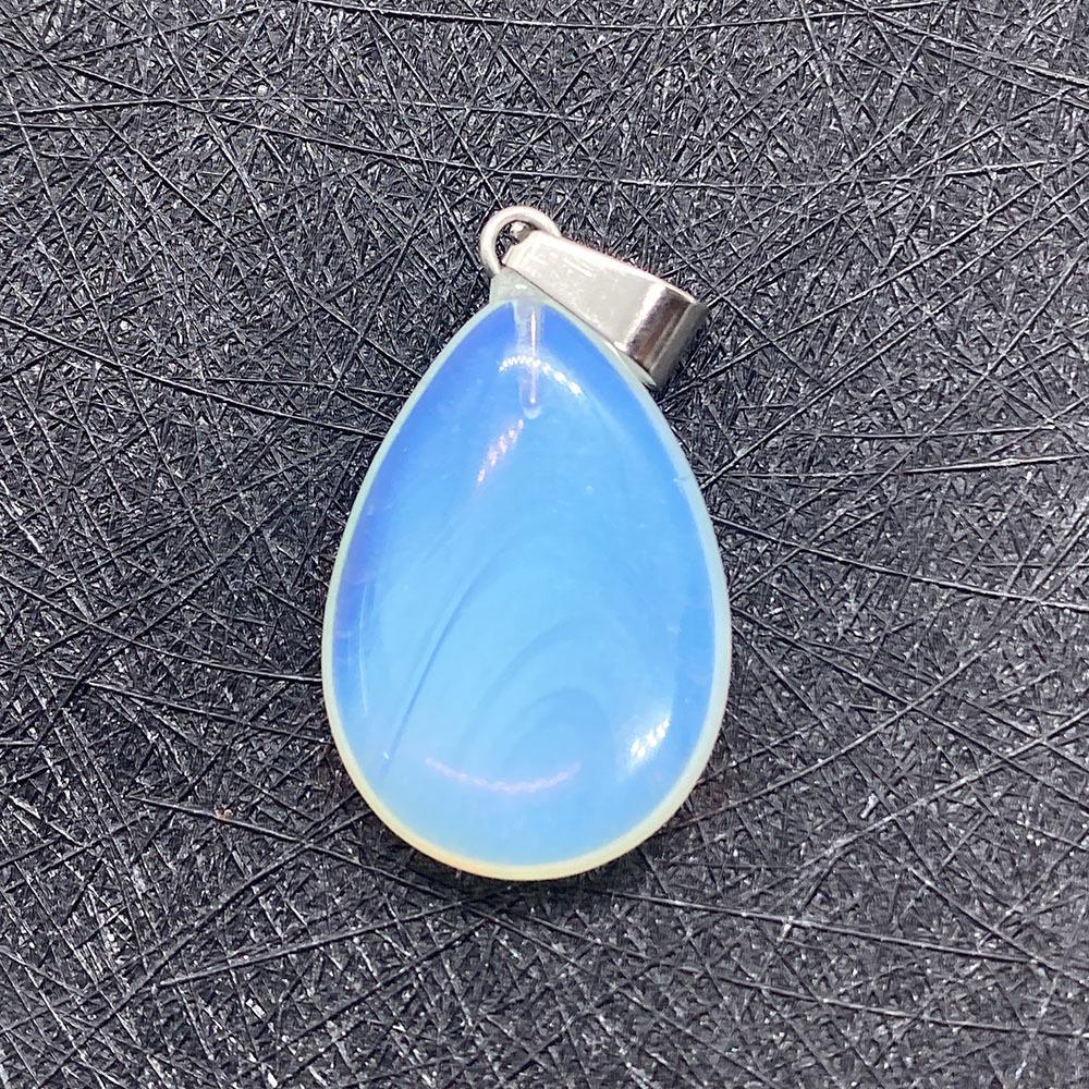 Opal Teardrop Pendant, 17x27mm Stone, Single Hole Melon Seed Buckle, DIY Necklace Jewelry Accessory
