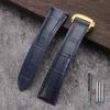 19mm 20mm 21mm 22mm for Omega Seamster Watch Original Leather Watch Strap Solid Steel Deployant Clasp Bamboo Leather Watch Bands