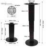 Table Pedestal Stand Base 310mm to 710mm Adjustable Aluminum Alloy Table Pedestal Stand for RV Camper Caravan Boat Yacht