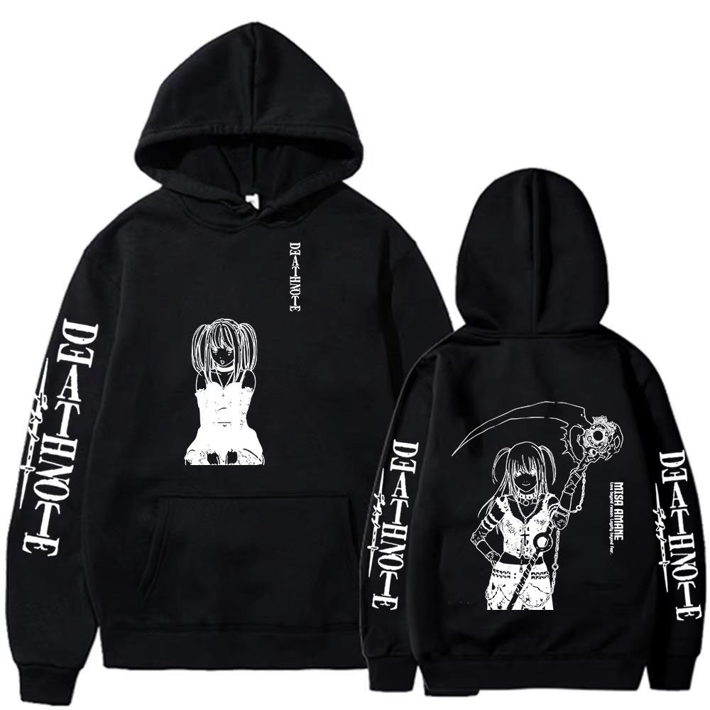 Anime Death Note Misa Amane Unisex Gothic Long Sleeve Loose Hoodie Streetwear Women And Men T-shirt