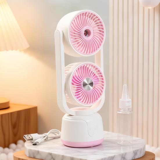 Misting Cooling Fan, Portable USB Handheld Fan with Water Spray, Desktop Mini Fan for Office Home, Personal Humidifier