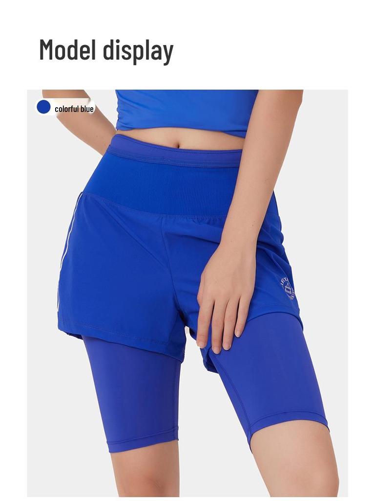Unisex Lightweight Two-in-One Sports Shorts for Outdoor Cycling and Marathon Fitness