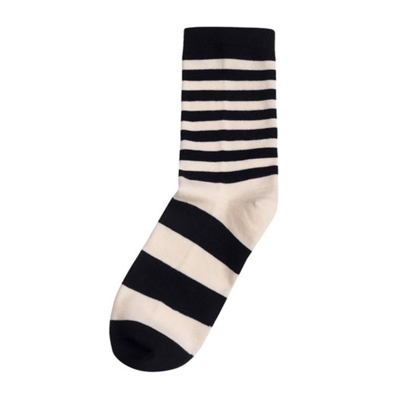 nau orchid stripe socks white black