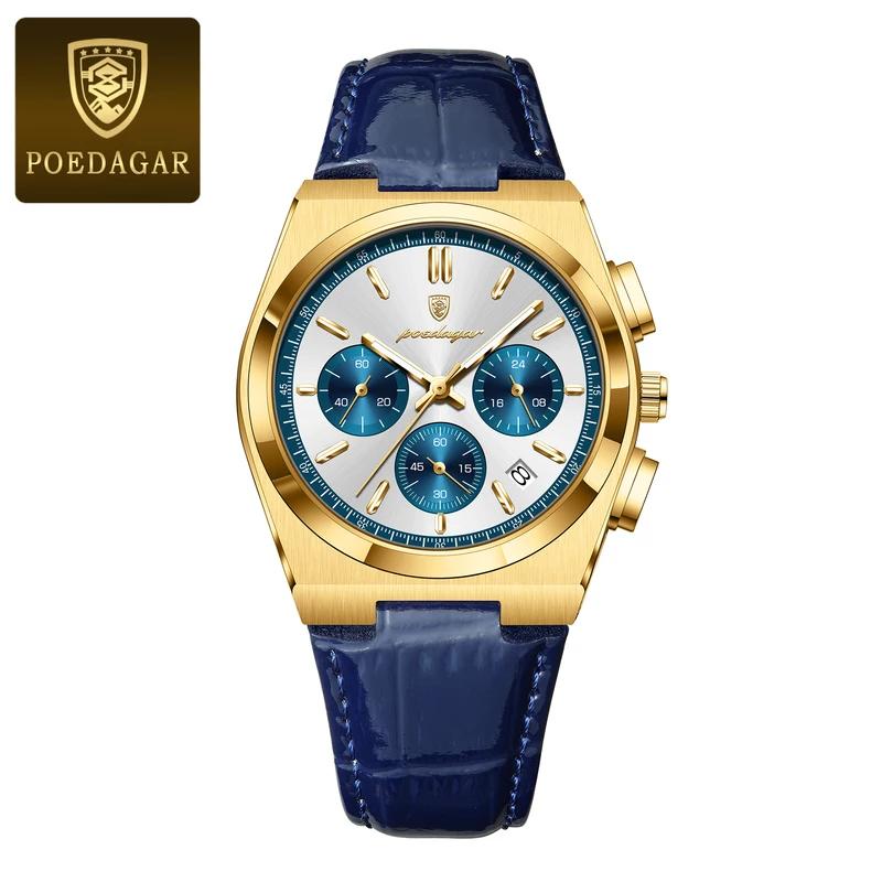 Luxury Watch for Men Leather Sports Men Watch Waterproof Luminous Chronograph Date Quartz Men s Watches Chronograph