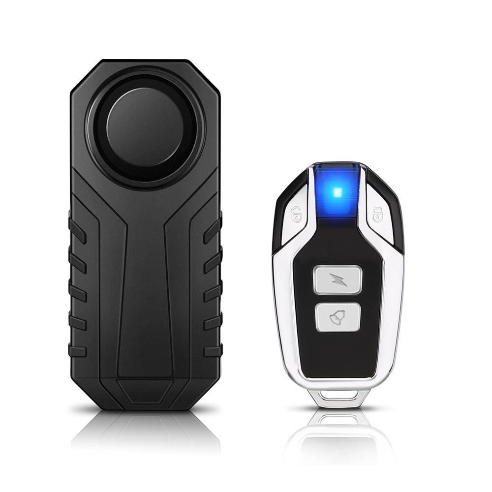 Extractme Wireless Motorcycle Vibration Alarm IP55 Waterproof Bicycle Alarm Remote Control Anti-theft Bike Detector Alarm System