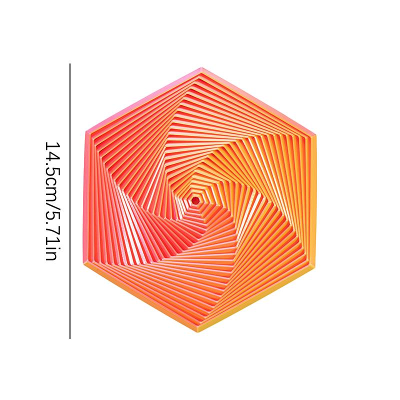 Fractal Fidget Hexagon Decompression Toys 3D Printing Desktop Stress Relieving Toy Children'S Birthday Gift Geometric Fidget Toy