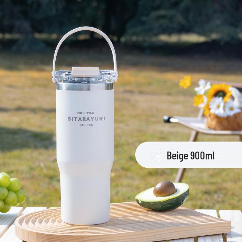 High-Quality Stainless Steel Thermos with Dual Straw - Perfect for Fitness Enthusiasts and Car Use