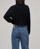 MUSINSA STANDARD WOMAN Women'S Angora Blend Cable Crop Knit [Black]