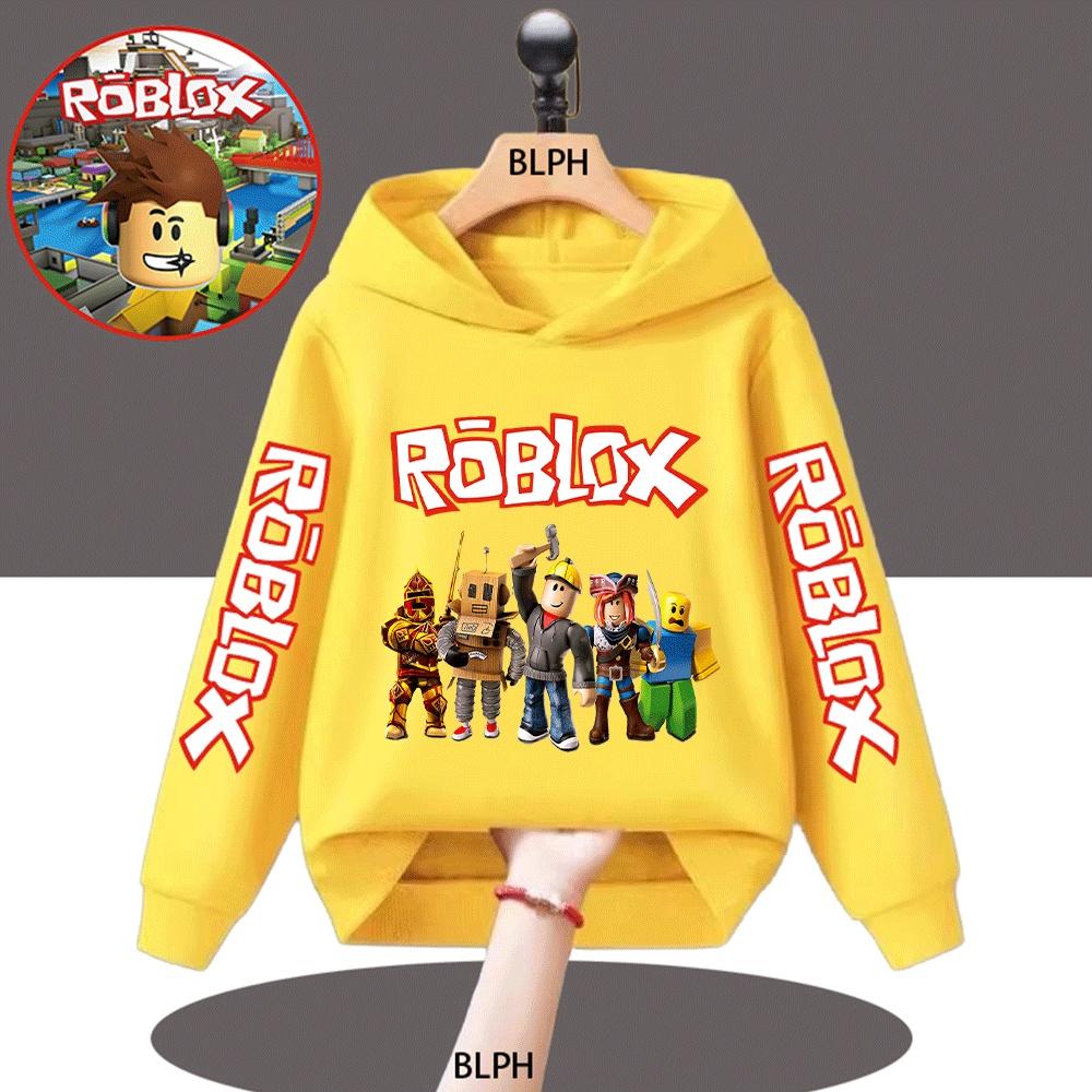 Kids' Roblox Character Printed Hoodie, Fashionable and Comfortable Sweatshirt for Boys and Girls, Ideal for Roblox Fans